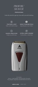 Andis Mobile rechargeable shaver Andis TS1, AN-17240 9
