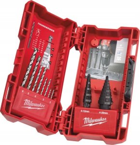 Wiertło Milwaukee MILWAUKEE SET OF STEP DRILLS AND HSS-G THUNDERWEB DRILLS 10 pcs. 1