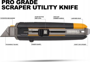 ToughBuilt Scraper and knife 2 in 1 + 5 spare blades ToughBuilt(r) 10