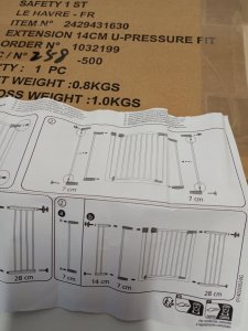 Safety 1st SAFETY 1ST safety gate extention Easy Close Metal plus White 14 cm, 24204310 3
