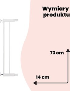 Safety 1st SAFETY 1ST safety gate extention Easy Close Metal plus White 14 cm, 24204310 8