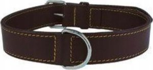 Zolux LEATHER LINED COLLAR 40MM BRN 1