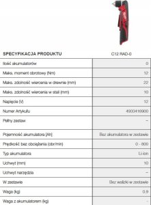 Milwaukee MILWAUKEE.C12RAD-0 ANGLE SCREWDRIVER 2