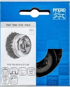 Pferd Metal brush-cup PFERD O65 TBG ST M14 0.8 mm 1