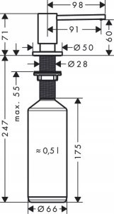 Hansgrohe Soap dispenser Hansgrohe A41 40438000 2