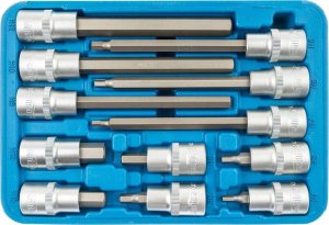 SATA SATRA LONG HEX SOCKET KEYS 1/2" 12 pcs. 7