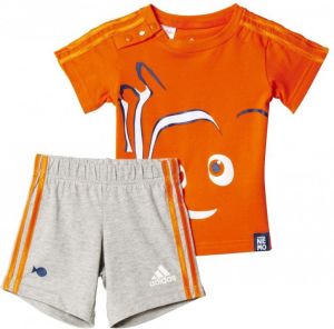 Adidas Komplet dresowy Disney Nemo Summer Set Kids pomarańczowo-szary r. 74 (AK2548) 1