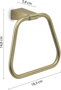 Gedy TONALE TOWEL HOLDER RING MATT GOLD 2