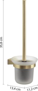 Gedy TONALE WALL TOILET BRUSH HOLDER M GOLD 2