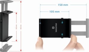 Swissten Swissten S-Grip T1-CD1 Universal Car Mount for CD Recorder Tablets / Phones / GPS Black 13