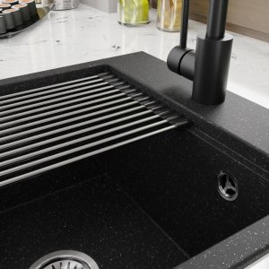 Zlewozmywak Lavello ZLEWOZMYWAK GRANITOWY LAVELLO COMFORT 0.0 M CZARNY GRAFIT 5