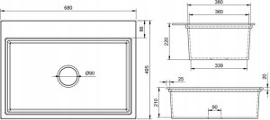 Zlewozmywak Lavello ZLEWOZMYWAK GRANITOWY LAVELLO COMFORT 0.0 XL SZARY METALIK 8