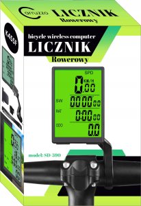 Carruzzo K455F LICZNIK ROWERWY BEZPRZEWODOWY LCD   PRO 5