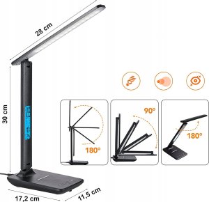 Lampka biurkowa Gotel czarna  (K711N) 7