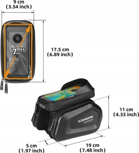 Carruzzo L34M SAKWA ROWEROWA PODWÓJNA NA TELEFON   NA RAMĘ 14