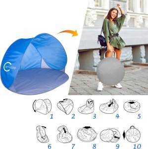 Carruzzo L3B1 NAMIOT PLAŻOWY AUTOMAT  PARAWAN XL 7