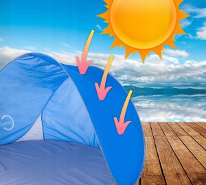 Carruzzo L3B1 NAMIOT PLAŻOWY AUTOMAT  PARAWAN XL 8