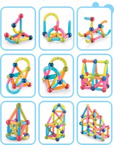 Egaleco L73G KLOCKI MAGNETYCZNE DUŻE 84SZT KOLOR 4