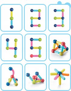 Egaleco L73G KLOCKI MAGNETYCZNE DUŻE 84SZT KOLOR 6