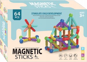 Egaleco L73G4 KLOCKI MAGNETYCZNE DUŻE 64SZT.PRO 6