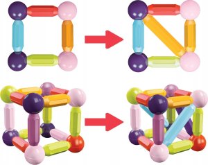 Egaleco L73G4 KLOCKI MAGNETYCZNE DUŻE 64SZT.PRO 9
