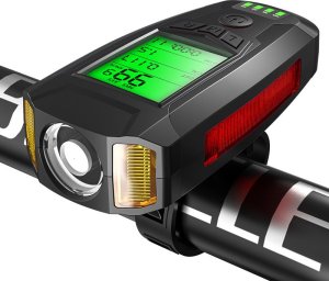 Carruzzo L8R LAMPKA ROWEROWA LICZNIK LCD 2 w 1     KLAKSON 20