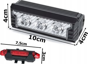 Carruzzo L8R LAMPKA ROWEROWA LICZNIK LCD 2 w 1     KLAKSON 28