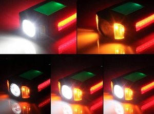 Carruzzo L8R LAMPKA ROWEROWA LICZNIK LCD 2 w 1     KLAKSON 45