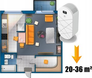 Oczyszczacz powietrza Carruzzo Q34P OCZYSZCZACZ POWIETRZA JONIZATOR HEPA 13 WIFI PRO 9