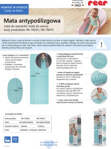 Reer Mata antypoślizgowa do kąpieli wanny 25x42cm REER 14