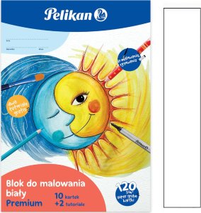 Pelikan Blok rysunkowy szkolny A4 10kartek 120g/m2 PELIKAN 1