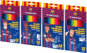 Astra Kredki ołówkowe trójkątne FC Barcelona 12kol ASTRA 5