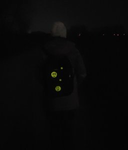 Stamal Naklejki odblaskowe na plecak rower kurtkę buźka uśmiech emotka 11szt 3