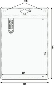Lean Identyfikator pionowy holder A6 przezrocz targowy kieszonka 115x150mm 20szt 3