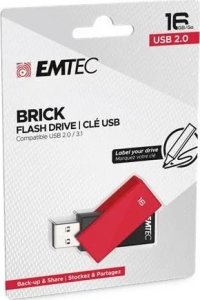 Pendrive Emtec Emtec C350 Brick pamięć USB 16 GB USB Typu-A 2.0 Czarny, Czerwony 1