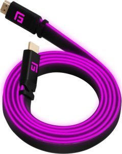 Kabel Triton Floating Grip FG-HDMILED-300-PINK kabel HDMI 3 m HDMI Typu A (Standard) Czarny 1