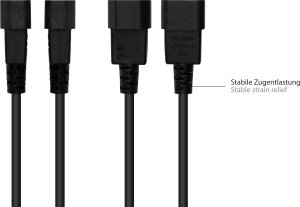 Kabel zasilający Alcasa Alcasa P1450-S050 kabel zasilające Czarny 5 m C14 panel C15 panel 3