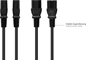 Kabel zasilający Alcasa Alcasa P1450-S050 kabel zasilające Czarny 5 m C14 panel C15 panel 4