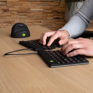 Klawiatura R-GO Tools Ergonomiczna R-Go Split Break klawiatura, z oprogramowaniem do przerw, QWERTZ (DE), Bluetooth, czarna 5