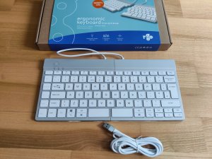 Klawiatura R-GO Tools R-Go Tools Ergonomiczna R-Go Split Break klawiatura, z oprogramowaniem do robienia przerw, QWERTY (UK), Bluetooth, biała 2