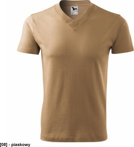 MALFINI V-neck 102 - ADLER - Koszulka unisex, 160 g/m2 - piaskowy 2XL 1