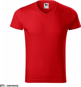 MALFINI Slim Fit V-neck 146 - ADLER - Koszulka męska, 180 g/m2 - czerwony S 1