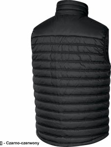 Delta Plus GDOON - BEZRĘKAWNIK PUCHOWY Z POLIAMIDU RIPSTOP POWLEKANEGO PU, 3 KIESZENIE - czarno-czerwony- 3XL 3