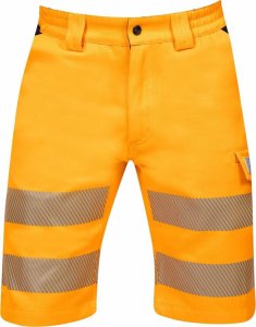 Ardon ARDON SIGNAL+ - szorty spodenki robocze ostrzegawcze, dopasowany krój, wytrzymała tkanina diagonal odporna na - pomarańczowo-czarny H5966 60 5