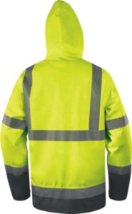Kurtka męska Delta Plus TRACK - kurtka ostrzegawcza ocieplana z poliestru powlekanego PU 4 kieszenie. tkanina pikowana, poliester ripstop - pomarańczowy fluo-szary XL 4