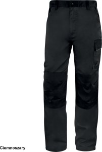 Delta Plus M1PA2 - SPODNIE ROBOCZE MACH 1 Z POLIESTRU I BAWEŁNY, 5 KIESZENI, serża: 65% poliester, 35% bawełna, 235 g/m2 - ciemnoszary S 3