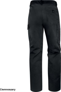 Delta Plus M1PA2 - SPODNIE ROBOCZE MACH 1 Z POLIESTRU I BAWEŁNY, 5 KIESZENI, serża: 65% poliester, 35% bawełna, 235 g/m2 - ciemnoszary S 4