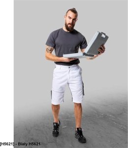 Ardon SUMMER ARDON - modne szorty, dopracowana sylwetka, odblaskowe elementy - biały H5621 54 2