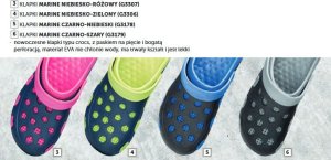 Ardon MARINE G3178 G3179 G3306 G3307 G3409 - wsuwane kroksy z paskiem - szary G3179 44 9