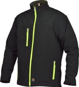 Kurtka męska PROCERA Softshell K - Kurtka sezonowa z polarową podszewką przepuszczająca powietrze - czarno-żółty XL 1